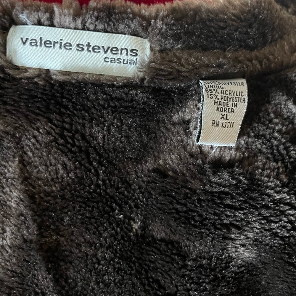 Valerie Steven’s Super Suede(Faux) Hooded & Faux Fur Lined Jacket Size XL EUC - Picture 8 of 8